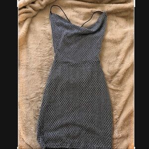 Shimmery dress. Size Large but does not have much of a stretch to it!